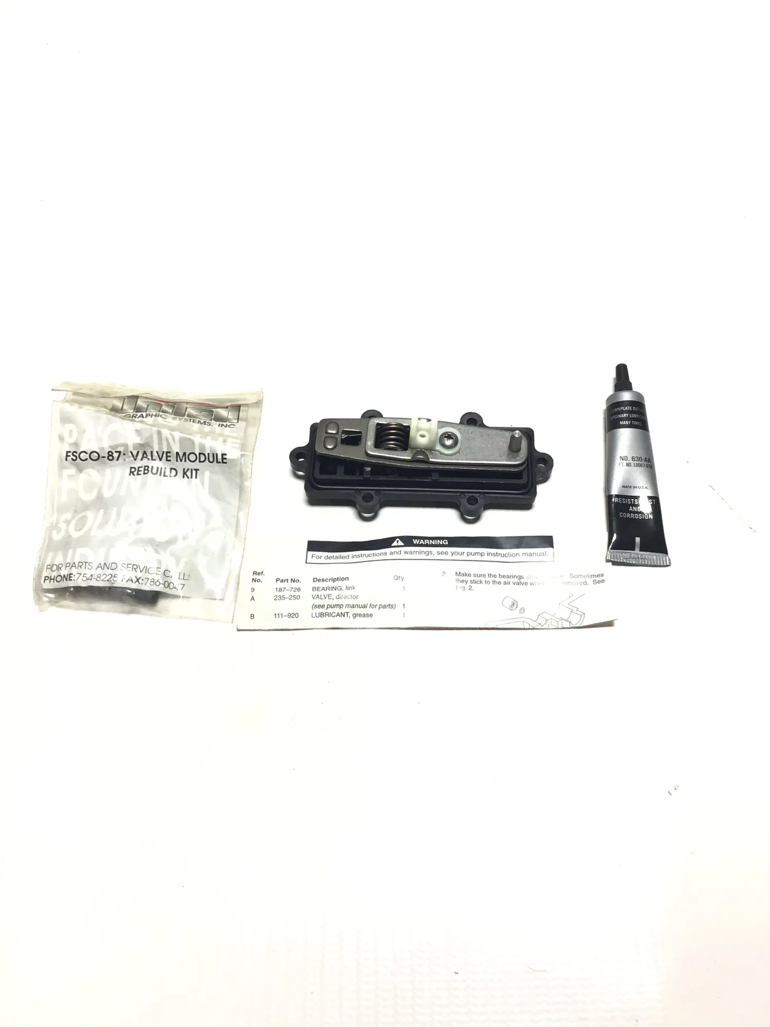 Graco FSCO-87 Air Valve Module Rebuild Kit