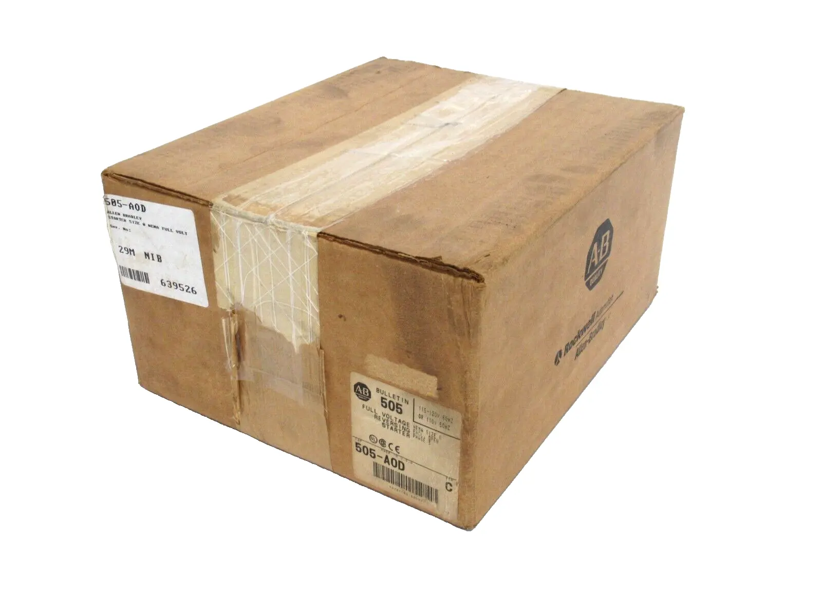 ALLEN BRADLEY 505-A0D REVERSING STARTER SIZE 0 505A0D NEW SURPLUS