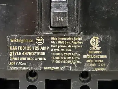 Used WESTINGHOUSE FB3125 Switchgears British Columbia CA | Lenmark #239924