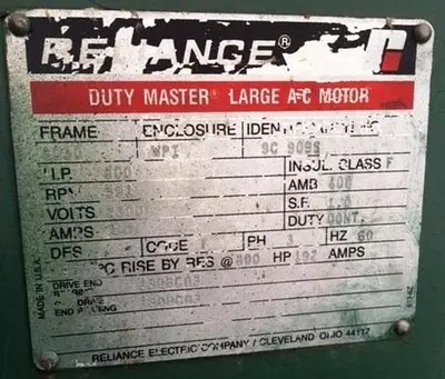 Reliance 800 HP Duty Master AC Motors (2 Avail)
