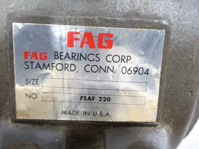 FAG FSAF 220 Pillow Block Bearing Housing 3-7/16" Bore Used