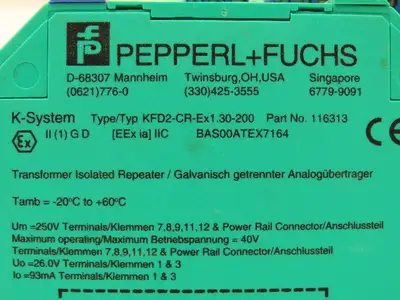Pepperl+Fuchs KFD2-CR-EX1.30-200 Transformer Isolated Repeater 20-30VDC Lot of 7
