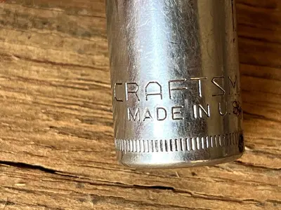 Craftsman Vintage 1/2" Drive 16MM 12 Point Shallow Socket Metric 44266 G USA