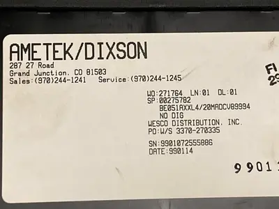 Used AMETEK BE051AXXL4/20MADCV89994 Industrial Controls Ohio US | Surplus Asset Holdings #1236508