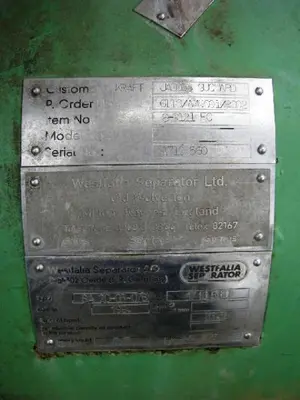 (2) Westfalia SA 20-06-076 sanitary clarifier centrifuges, 316 SS.