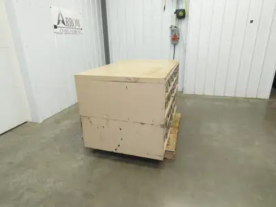 Modular Industrial Storage Cabinet 20 Drawer 61.5x38x34.5" Vintage 17x10" Trays