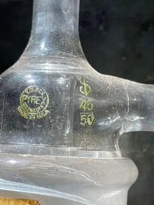 PYREX Gas Washing, Tall-Form, Cylinder Glass Bottles With Stopper