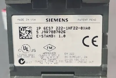 Siemens 6ES7 222 1HF22-0XA0 EM222 Digital Output Relay Module. (BIN743)