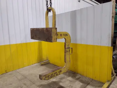 10 TON X 40" WIDE MAZZELLA C-HOOK CRANE COIL LIFTER: STOCK #23568