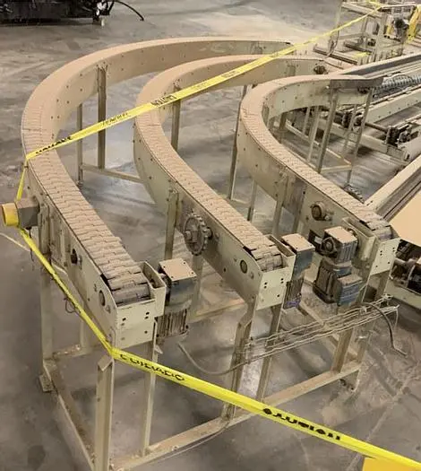 90 DEGREE 3-FLAT CHAIN TURN CONVEYOR
