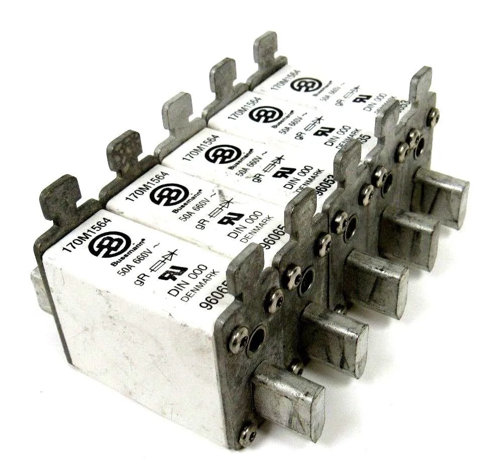 USED LOT OF 5 BUSSMANN 170M1564 FUSE 50A 660V