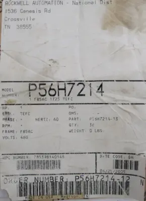 NEW RELIANCE ELECTRIC P56H7214G BRAKE MOTOR 1HP