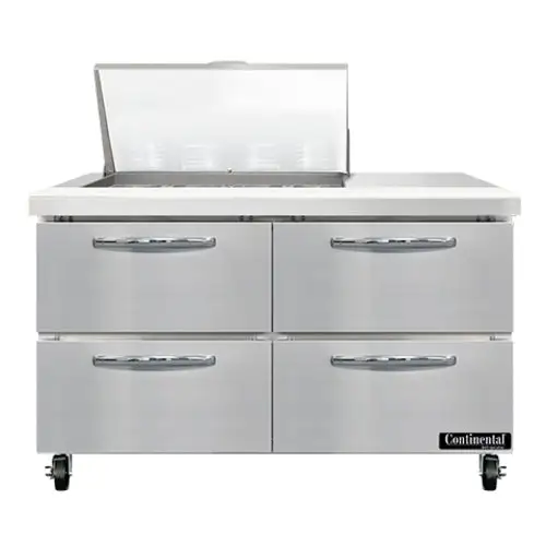 Continental SW48N12M-D 48" Sandwich/salad Prep Table W/ Refrigerated Base, 115v