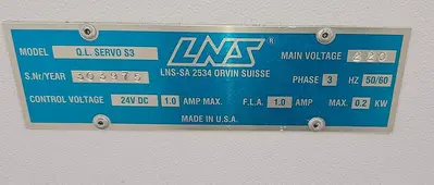USED 2004 LNS QUICKLOAD SERVO S3