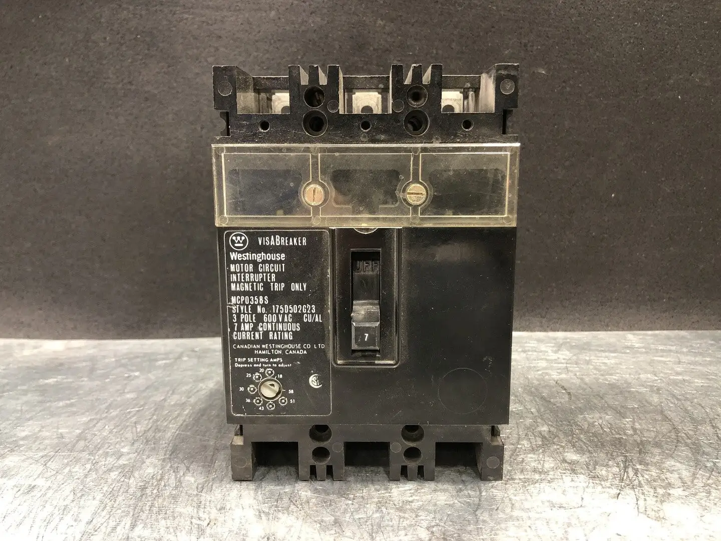 USED WESTINGHOUSE MCP0358S
