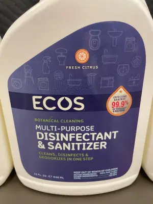 Set of 3 ECOS Multi-Purpose Disinfectant & Sanitizer - Fresh Citrus Scent