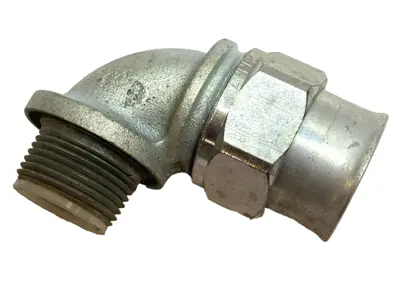 New | in-Stock Appleton Liquidtight 45° Connector 1-1/2" Malleable Iron LOT OF 2 Electrical Fittings Michigan US | Maverick Industrial Sales #1398301