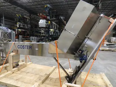 Coster CAP300 Cap Placing Line Aerosol Bottle Capper & Sorter with Feed Hopper