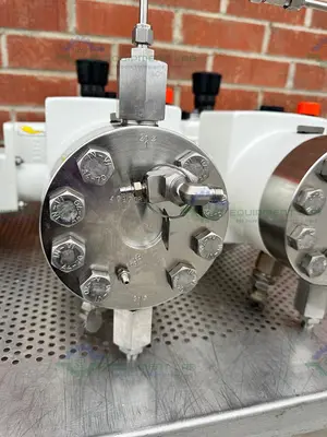 Used LEWA LDC 2 WATERLIKE DIAPHRAGM METERING PUMP W/ RELIANCE ELECTRIC 2.4 HP MOTOR Pumps California US | Equipment Lab #1281328