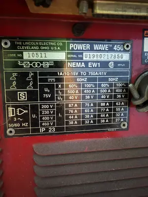 Used LINCOLN ELECTRIC POWER WAVE 450 Mig Welders Ohio US | HGR 24 #1506619