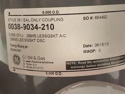 New | in-Stock DRESSER 0038-9034-210 Seals & Gaskets Ohio US | Surplus Asset Holdings #1246341