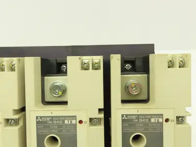 Mitsubishi US-K120 TE 120A Solid State Contactors (3) Units On Heat Sink w Fan