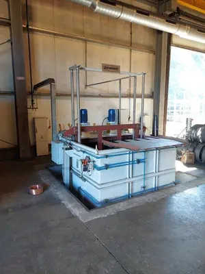 Electric furnace with a rotary hearth TYPE RHE-230/1000A with a water bath