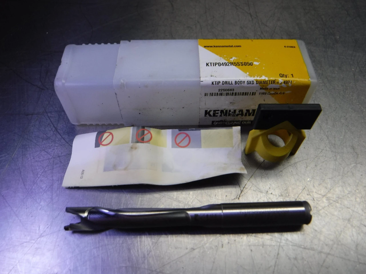 Kennametal 0.4921-0.5117" 2 Flute Indexable Drill KTIP0492R5SS050 (LOC883A)