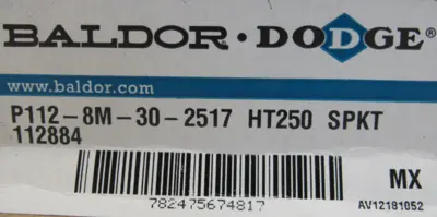 NEW BALDOR P112-8M-30-2517 SPROCKET 112884 P1128M302517