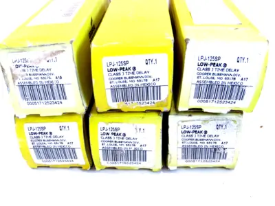 NEW LOT OF 6 COOPER BUSSMANN LPJ-125SP FUSES LPJ125SP