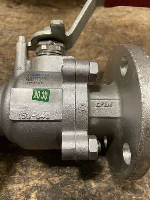 Festo 1-1/2” 316 Stainless Steel Flanged Manual Ball Valve