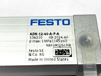 New | in-Stock Festo Pneumatic Compact Cylinder 12mm Bore 40mm Stroke 536210 Pneumatic Cylinders Michigan US | Maverick Industrial Sales #1398261
