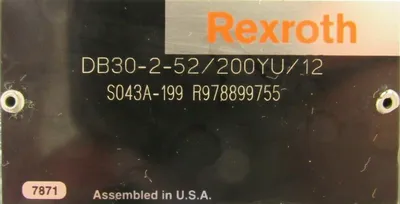 NEW REXROTH R978899755 CONTROL VALVE DB30-2-52/200YU/12 S043A-199
