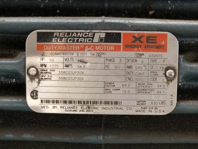50 Hp Duty Master AC Motor