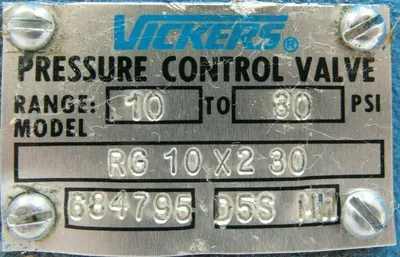 NEW VICKERS RG-10-X2-30 PRESSURE CONTROL VALVE RG10X230