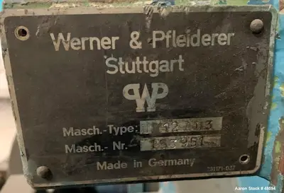 Used WERNER & PFLEIDERER UK12-AU3 Double Arm Mixer Extruders Illinois US | Aaron Equipment #85772