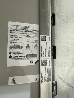 ALLEN BRADLEY 20GWANC415AN6VNHN8-RW AC DRIVE LIQUID COOLED 3 PHASE OUTPUT #S683