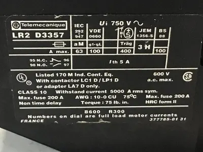 USED TELEMECANIQUE LR2D3353