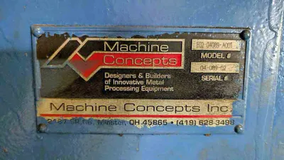 USED MACHINE CONCEPTS E02-04089-A001