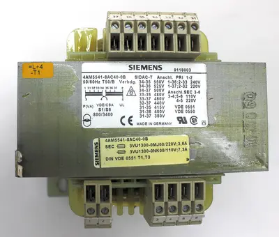 Used SIEMENS 4AM5541-8AC40-0B Transformers Kentucky US | Industrial Parts R Us Inc. #358071