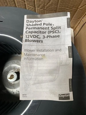 Dayton Model 1TDU1A Blower 990 CFM 115/230V 60/50hz