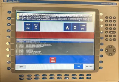 Allen-Bradley 2711P-B15C4D2 Panelview Plus 1500 w/ 2711P-RP2 Logic Module @2.5.5