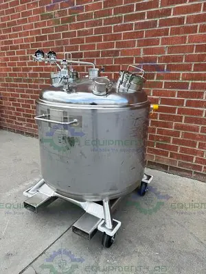 USED PRECISION STAINLESS 600 LITER STAINLESS STEEL JACKETED REACTOR 45 PSI