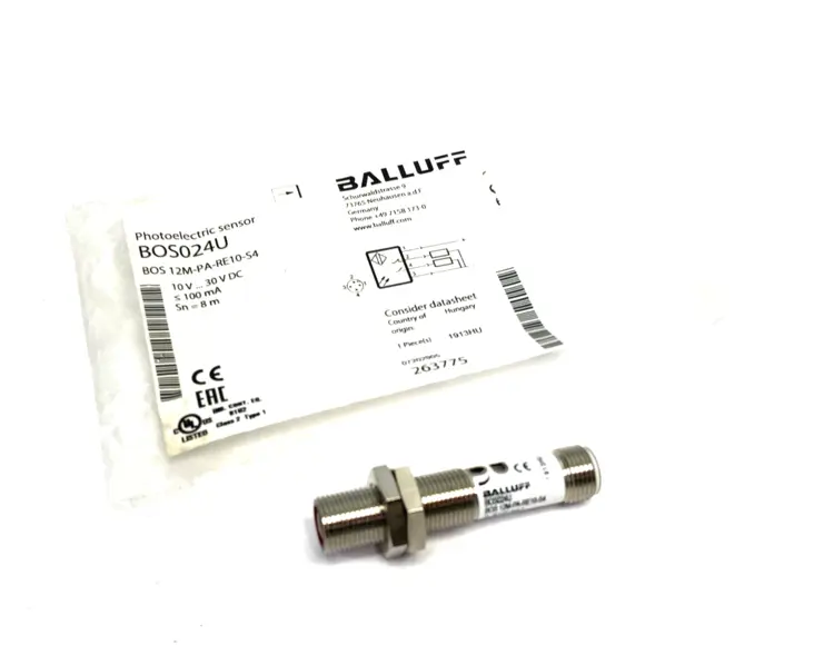 New | in-Stock BALLUFF THROUGH-BEAM PHOTOELECTRIC SENSOR CYLINDRICAL Photoelectric Sensors | Maverick Industrial Sales #1100325