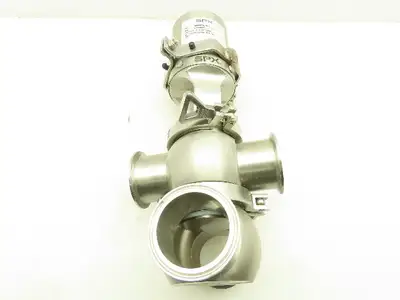 SPX W6300063 Sanitary Valve Flow Valve 2 1/2" Stainless Steel Tri-Clamp Diverter