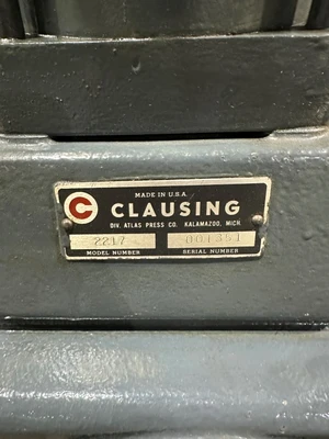 CLAUSING 2217 DRILL HEAD - AIR FEED