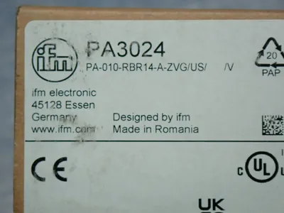 New | in-Stock IFM PA3024 Pressure Transmitters Ohio US | HGR 24 #1070228