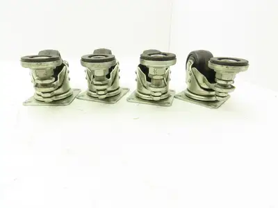Caster Wheel 65x38mm (2-9/16"x1-1/2") With Stopper Brake Foot Lot of 4