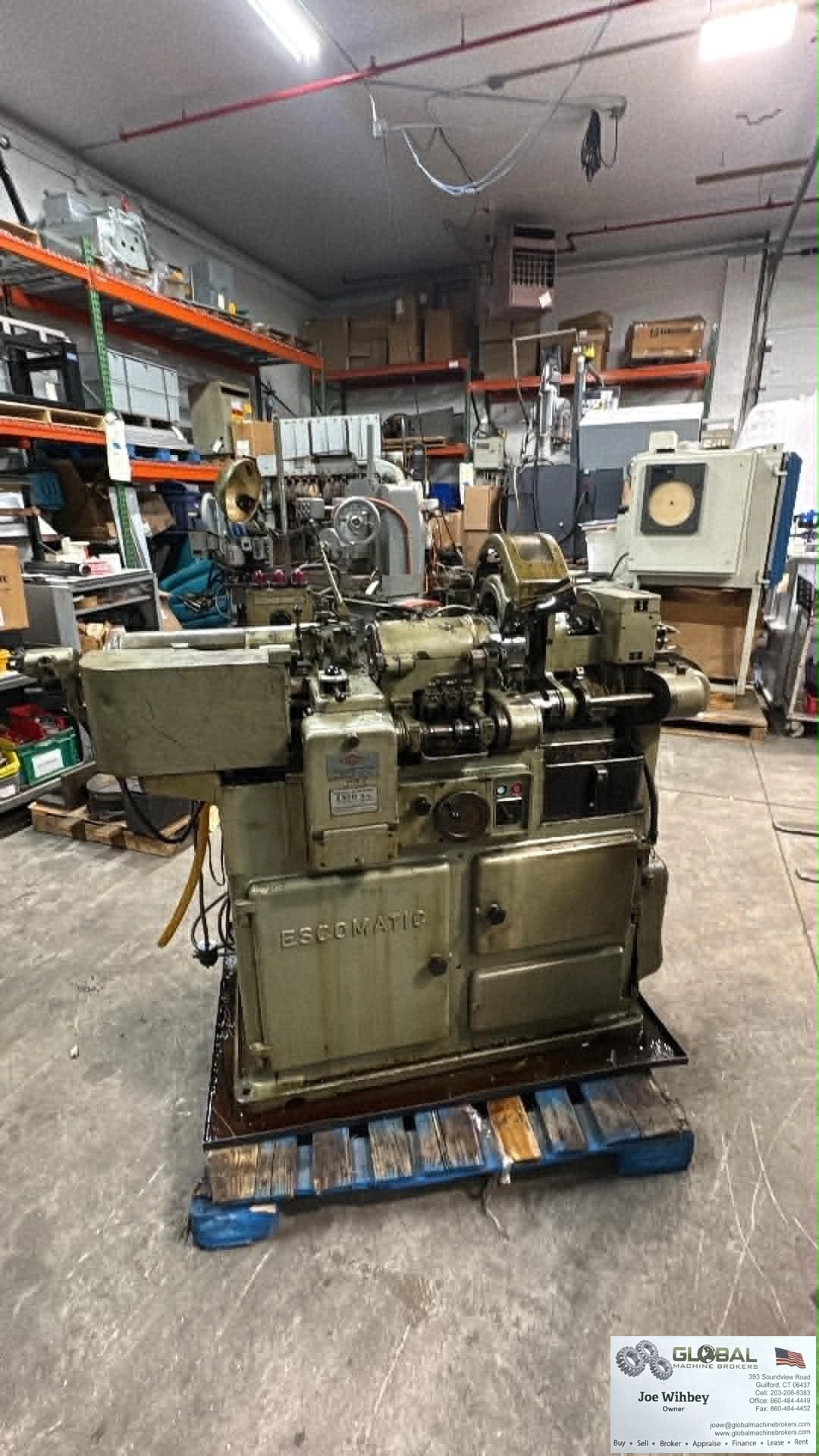 ESCO SA ESCOMATIC Type D6 Coil Fed Automatic Swiss Lathe, 6mmx62mmL