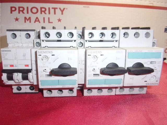 Used SIEMENS 3RV1021-1CA10 + 3RV1021-1EA10+ (3) 3RV1901-1A + 5S PLC Processors Arizona US | ASSET CONVERSION SPECIALISTS, INC. #310762